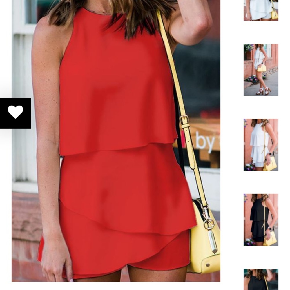 High waisted short romper